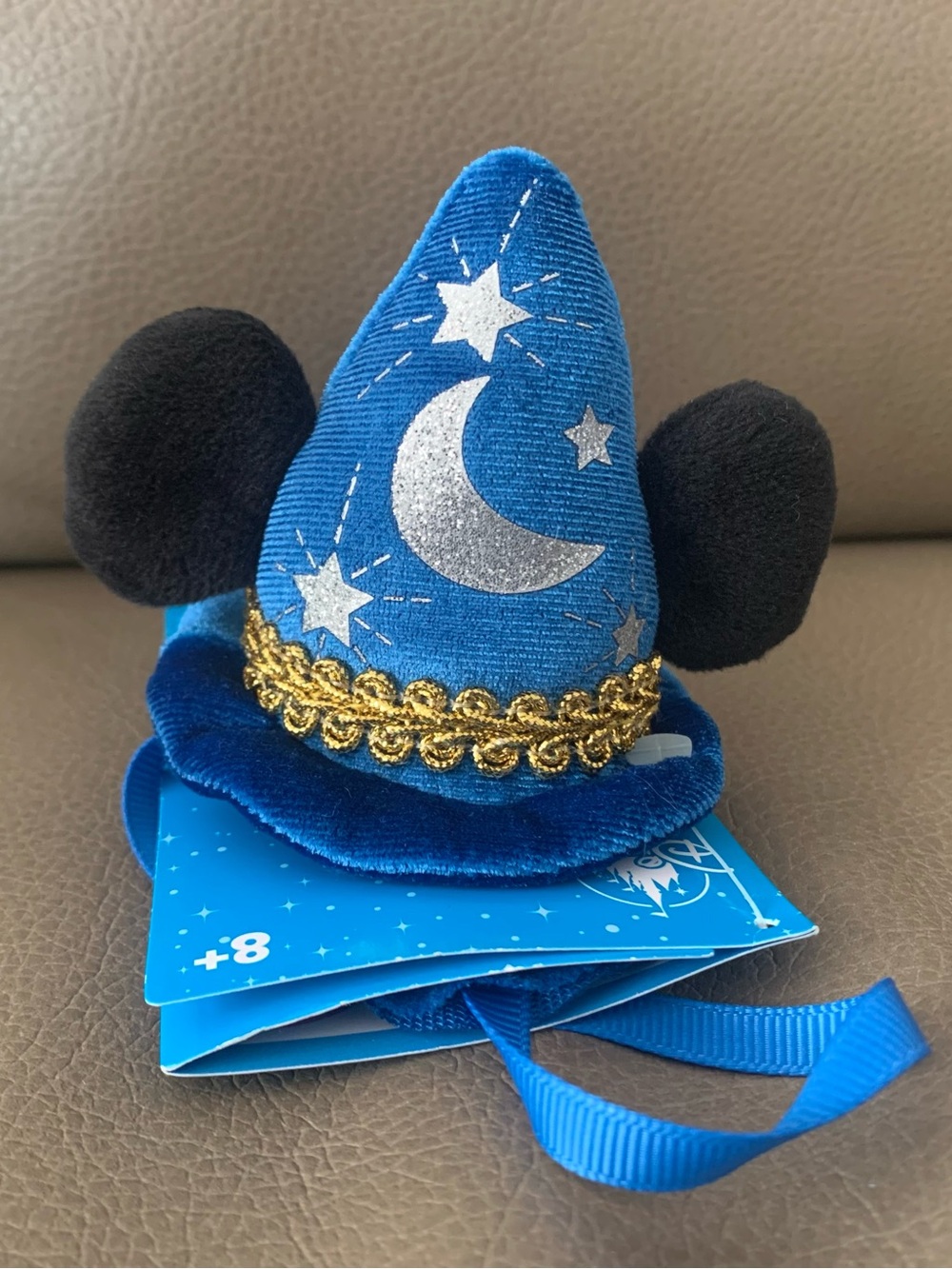 BNWT Hong Kong Disneyland Fantasia Sorcerer Mickey Mouse Hat Shoulder Plush